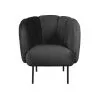 Leitmotiv Fauteuil Tulip Velvet - Zwart - 76x71x81cm -Meubilair Geschäft c37440a9b6fb45878472fc5329cc1397