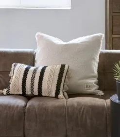 Rivièra Maison Kussenhoes, Kussensloop 50x50, Kwastjes - Ko Olina - Zwart/ Wit -Meubilair Geschäft c42fb6e442d84f54bc269b8587754bda