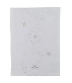 Alexandre Turpault Stella - Effen Tafelloper In Geborduurd Linnen Made In France