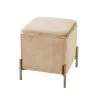Leitmotiv Poef Snog - Zandbruin/Goud - 45x45x47cm
