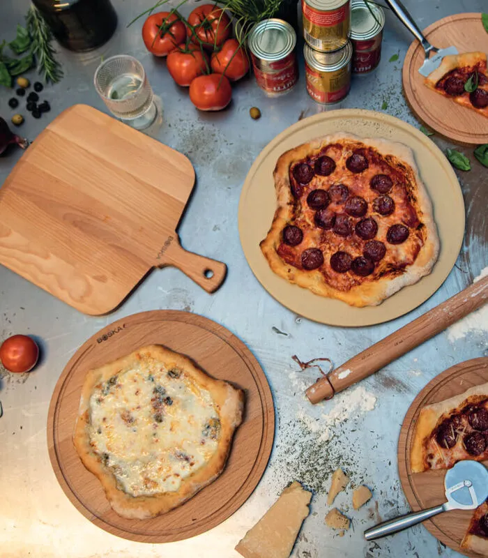 Boska Pizzaschep Amigo - Kort Handvat - Beukenhout - 30 Cm Breed 4 Boska Pizzaschep Amigo - Kort Handvat - Beukenhout - 30 Cm Breed - Image 2