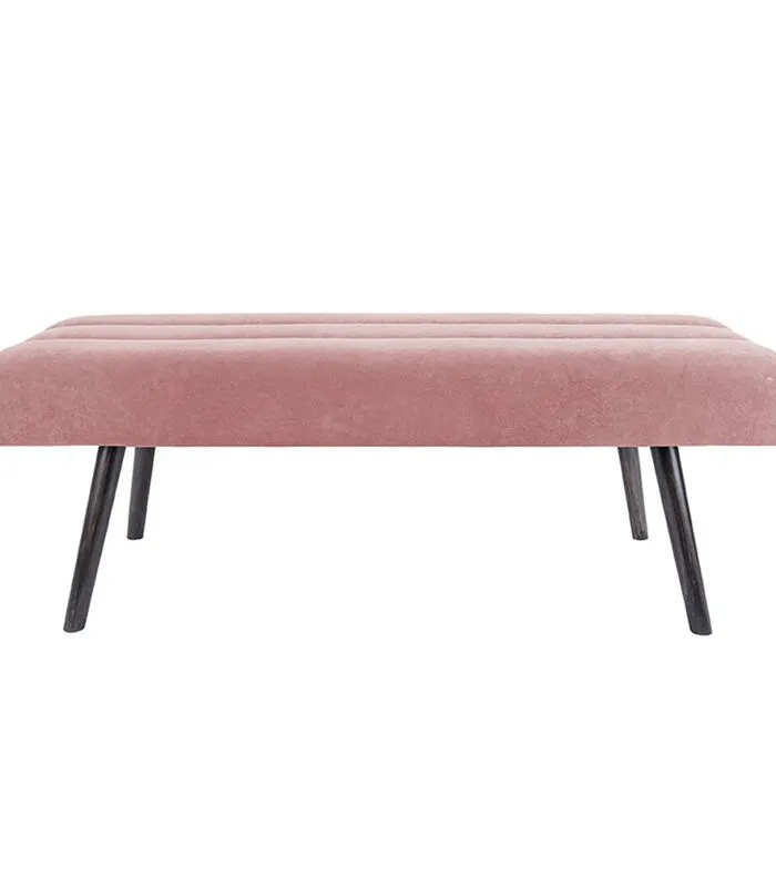 Leitmotiv Bank Explicit - Suede Look Roze - 121x41x43cm 4 Leitmotiv Bank Explicit - Suede Look Roze - 121x41x43cm - Image 2