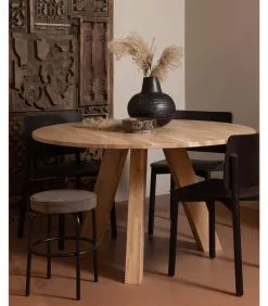 WOOOD Exclusive Exclusive Tris Kruk - Leer - Zwart/ Bruin - 45x38x38 -Meubilair Geschäft c65a678ee4c24a91b0470a56b5badc6c