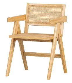 WOOOD Exclusive Gunn Eetkamerstoel - Rattan - Natural - 80x54x54