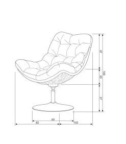 WOOOD Vive Draaifauteuil - Rattan - Naturel/Zwart - 100x82x105 -Meubilair Geschäft c8a6aae7d07549679f8a4d9c7c1c116b