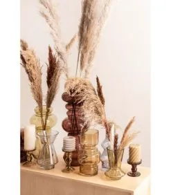 PRESENT TIME Vaas Morgana - Glas Chocolade Bruin - Large - 18x50cm -Meubilair Geschäft c926b391aedf4ac8b222ee76a90e3fe0