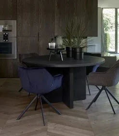 Rivièra Maison Riviera Maison Eettafel Rond 150 Cm - Sherwood Ronde Eettafel - Zwart -Meubilair Geschäft c92fd3da510d4a7fbe9c16601ccfdc61