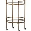 WOOOD Exclusive Exclusive Zora Trolley - Metaal/Glas - Antique Brass - 79x50x50