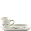Rivièra Maison Kop-en Schotel, Koffiemok Met Tekst - Caffè Solo - Wit - 85 Ml -Meubilair Geschäft c99d0ebecb5d404ba7452967b31c6a75