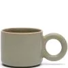 Rivièra Maison Mok Met Oor - Marseille Mug 260 ML 2 Stuks - Keramiek - Groen