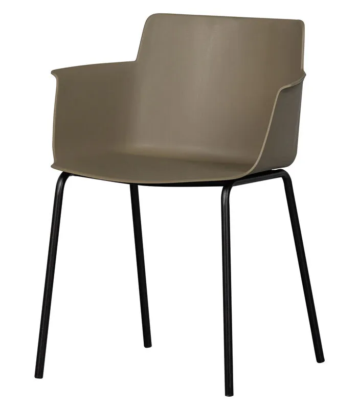 WOOOD Tuinstoel Foppe - Pp/Metaal - Jungle - Set Van 4 3 WOOOD Tuinstoel Foppe - Pp/Metaal - Jungle - Set Van 4