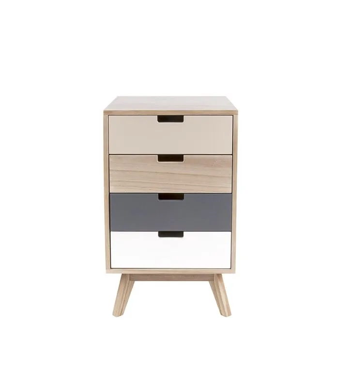 Leitmotiv Ladekast Snap Wood - Met 4 Lades - 40x36x65cm 3 Leitmotiv Ladekast Snap Wood - Met 4 Lades - 40x36x65cm