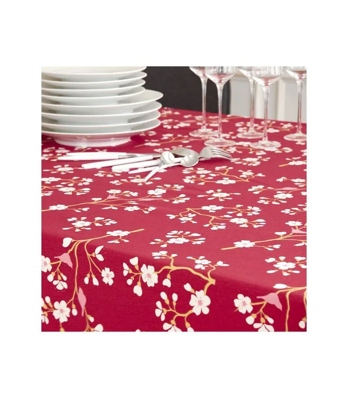 Fleur De Soleil Gecoat Tafelkleed Kersenboom Bordeaux 4 Fleur De Soleil Gecoat Tafelkleed Kersenboom Bordeaux - Image 2