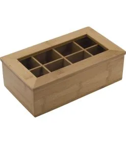 Westmark Theedoos Neutraal 32.5 X 20.5 Cm Hout 8-vaks