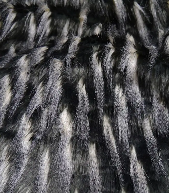 MX HOME XL-poef In Zwarte Imitatiebont Geborduurd 5 MX HOME XL-poef In Zwarte Imitatiebont Geborduurd - Image 3