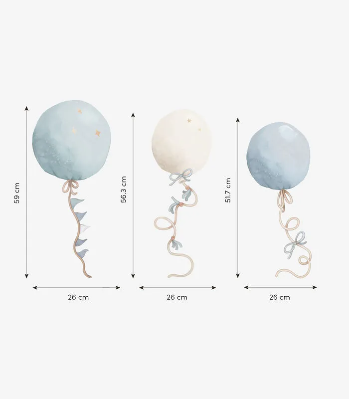 Lilipinso SELENE Muursticker Kinderkamer - Ballonnen (blauw) 50x60cm 6 Lilipinso SELENE Muursticker Kinderkamer - Ballonnen (blauw) 50x60cm - Image 4