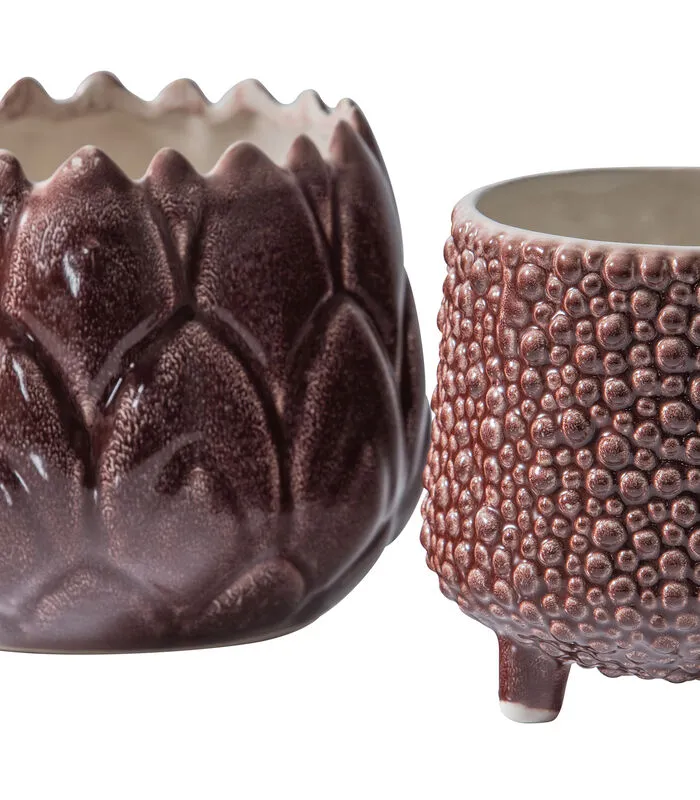 BePureHome Serene Vaas - Keramiek - Aubergine - 15x14x14 5 BePureHome Serene Vaas - Keramiek - Aubergine - 15x14x14 - Image 3