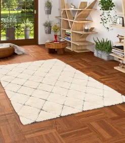 Pergamon Nature Vloerkleed Shaggy Wool Linea Lozenges -Meubilair Geschäft d14d56afeb9341f9a772a1d55e670b2d