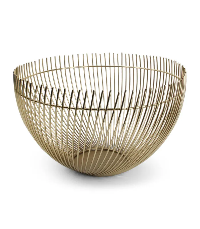 Salt & Pepper Draadmand 30xH18cm Goud Twisted Iris 4 Salt & Pepper Draadmand 30xH18cm Goud Twisted Iris - Image 2