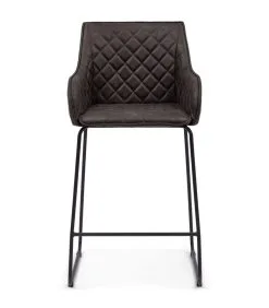 Rivièra Maison Riviera Maison Barkruk Met Rugleuning - Isco Drive Counter Stool - Bruin