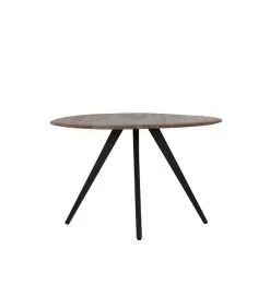 Light & Living Eettafel Mimoso - Hout/Zwart - Ø120cm -Meubilair Geschäft d1dff2cad7b04b0d85fcafb1b04e2118