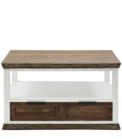 Rivièra Maison Salontafel Hout - Metropolitan Table - 80x80 Cm - Wit