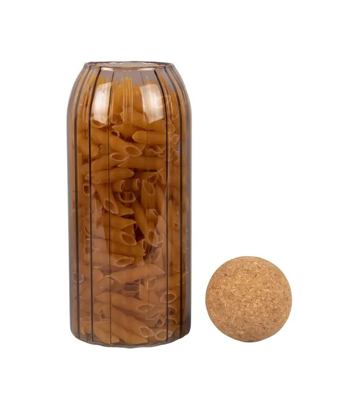 PRESENT TIME Voorraadpot Gem - Bruin - Ø9x24 Cm 4 PRESENT TIME Voorraadpot Gem - Bruin - Ø9x24 Cm - Image 2