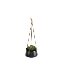 PRESENT TIME Hangende Plantenpot Unique - Glazuur Groen - 16x8,4cm