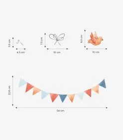 Lilipinso GENTLE FRIENDS Muursticker Kinderkamer - Wimpel En Vogelslinger 55x25cm 7 Lilipinso GENTLE FRIENDS Muursticker Kinderkamer - Wimpel En Vogelslinger 55x25cm -Meubilair Geschäft d5c24a2622774cf0b65a84a7b4a8b8ea