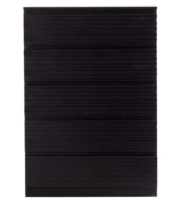 WOOOD Jente Ladekast 5 Lades - Grenen - Zwart - 119,4x83x45.8 5 WOOOD Jente Ladekast 5 Lades - Grenen - Zwart - 119,4x83x45.8 - Image 3