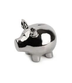 Salt & Pepper Spaarpot Zilver Oink