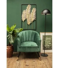 PRESENT TIME Muurkunst Feathers - IJzer, Goud - 89x53x1,5cm -Meubilair Geschäft d84e342fb54d495cb4931ec71fdb5631