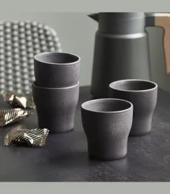 House Doctor Thermo Bekers (set Van 4) - Liss - Donkergrijs -Meubilair Geschäft d8ba5ea0659643db85dc2936787a2d77