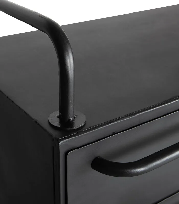 BePureHome Black Beauty Kast Op Wielen - Metaal - Zwart - 144x75x39 6 BePureHome Black Beauty Kast Op Wielen - Metaal - Zwart - 144x75x39 - Image 4