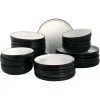 Maastricht Porselein Serviesset Cosmic Porselein 6-persoons 24-delig Wit Zwart -Meubilair Geschäft d9d84db76766463ebf847eae0f7c9aee