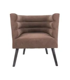 Leitmotiv Stoel Explicit - Suede Look Chocolade Bruin - 74x71x74cm -Meubilair Geschäft db225e3f4b11406d937d7886b28b49af