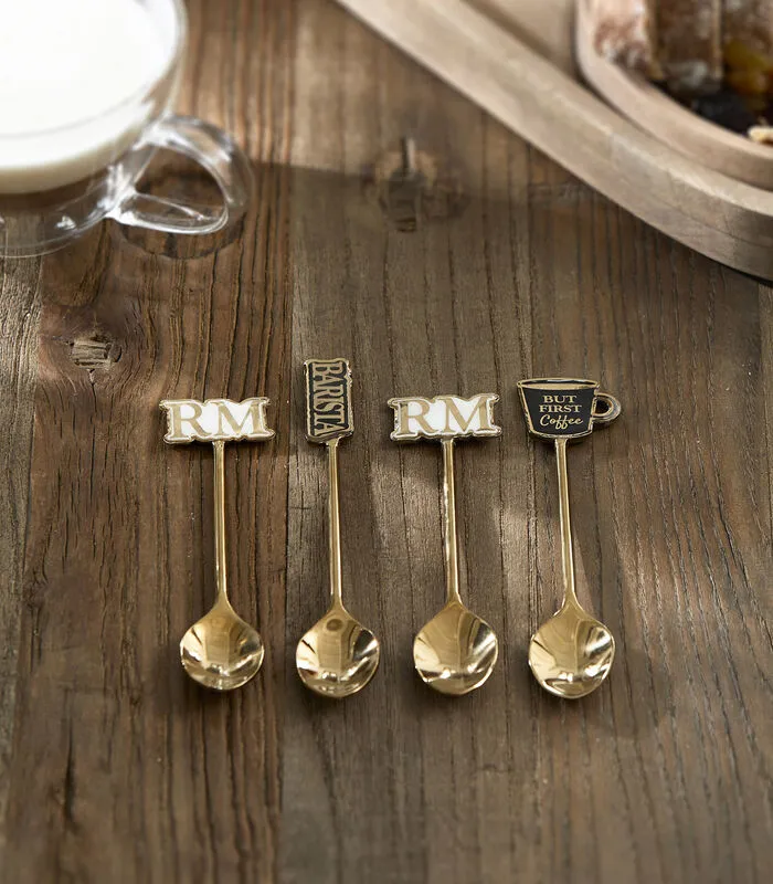 Rivièra Maison Koffielepels, Theelepels Goud, Set Van 4 - Barista - Goud - 4 Rivièra Maison Koffielepels, Theelepels Goud, Set Van 4 - Barista - Goud - - Image 2