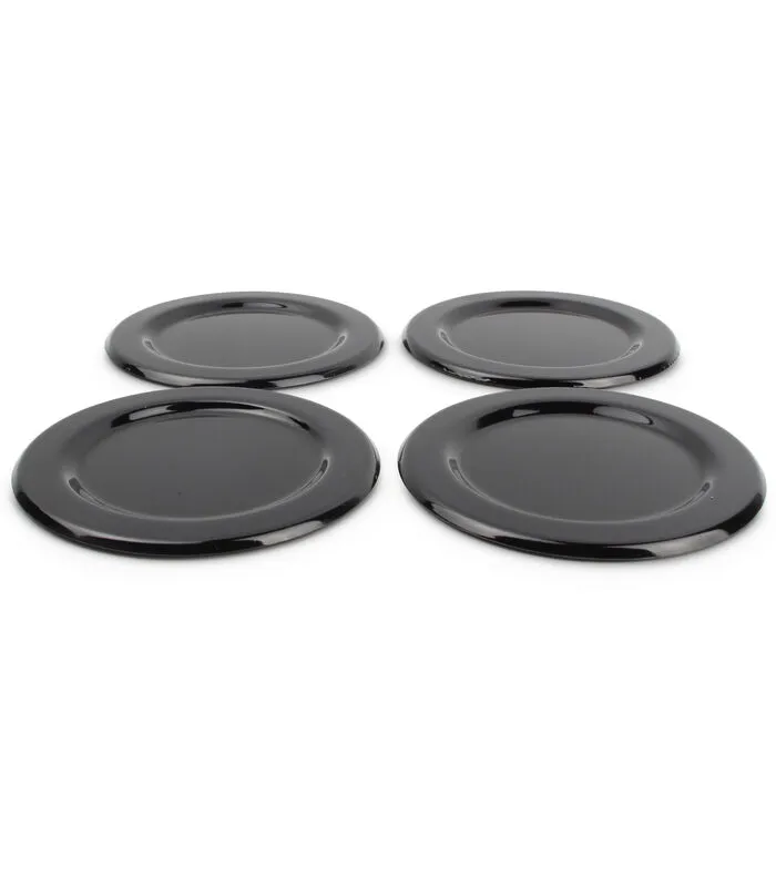 Salt & Pepper Glasonderzetter Zwart Met Rand Cheers - Set/4 5 Salt & Pepper Glasonderzetter Zwart Met Rand Cheers - Set/4 - Image 3