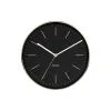 Karlsson Wandklok Minimal - Zwart, Shiny Goud Behuizing - Ø27,5cm -Meubilair Geschäft dd12e11821d3416d84483d8f6bdc6fde