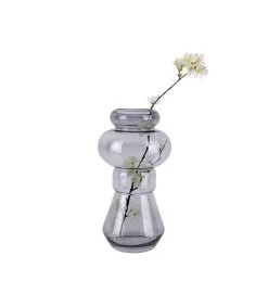 PRESENT TIME Vaas Morgana - Glas Donker Grijs - Medium - 18x35cm -Meubilair Geschäft dd4313f2fc774bef925f859f12c66c8c