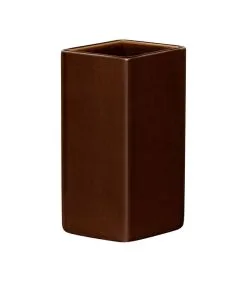 Iittala Ruutu Ceramic Vaas 180mm Bruin