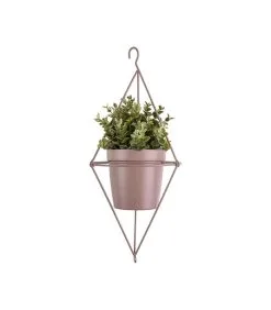 PRESENT TIME Hangende Plantenpot Spatial Diamond - IJzer Roze - 13x12cm