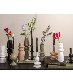 PRESENT TIME Vaas Sparkle Cone - Zwart - Ø9cm -Meubilair Geschäft deb2b1d8e9004fd1a3c21cec419f5910