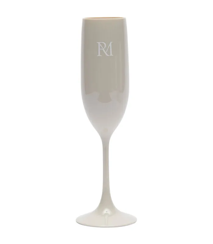 Rivièra Maison Champagneglas 155 Ml - RM Monogram Outdoor - Beige - MS 3 Rivièra Maison Champagneglas 155 Ml - RM Monogram Outdoor - Beige - MS