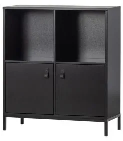 VTwonen Lower Case Incl. Onderstel - Grenen - Zwart - 93x81x35