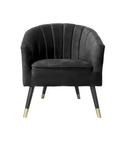 Leitmotiv Stoel Royal - Velvet Zwart - 70x71x80cm