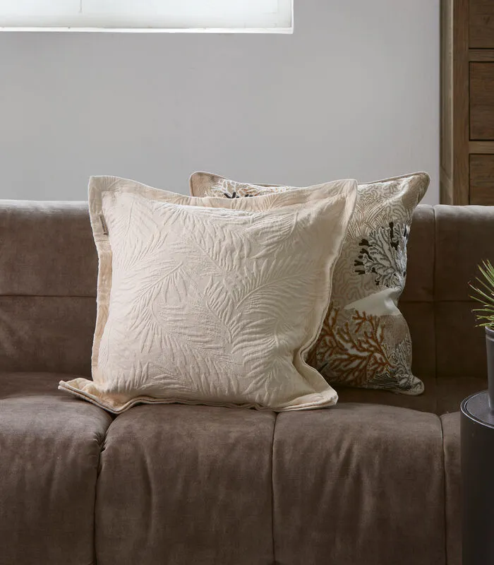 Rivièra Maison Kussenhoes, Kussensloop 50x50, Sierkussen Bladprint - Demindy - Wit - 4 Rivièra Maison Kussenhoes, Kussensloop 50x50, Sierkussen Bladprint - Demindy - Wit - - Image 2