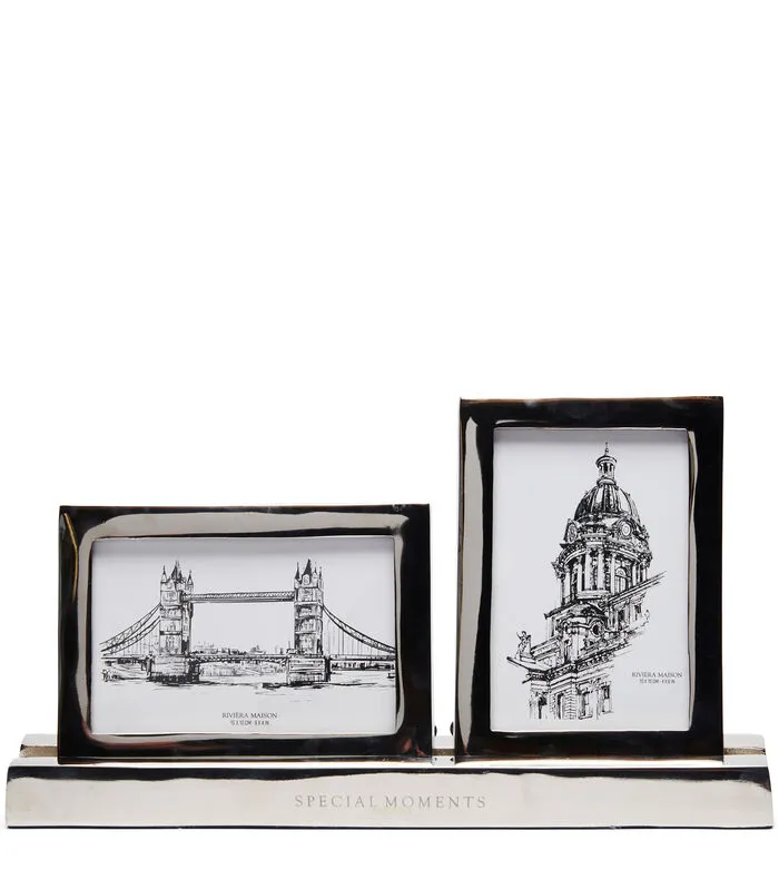 Rivièra Maison Fotolijst Staand Liggend - Double - Zilver/ Glans - 10x15 & 15x10 CM 3 Rivièra Maison Fotolijst Staand Liggend - Double - Zilver/ Glans - 10x15 & 15x10 CM