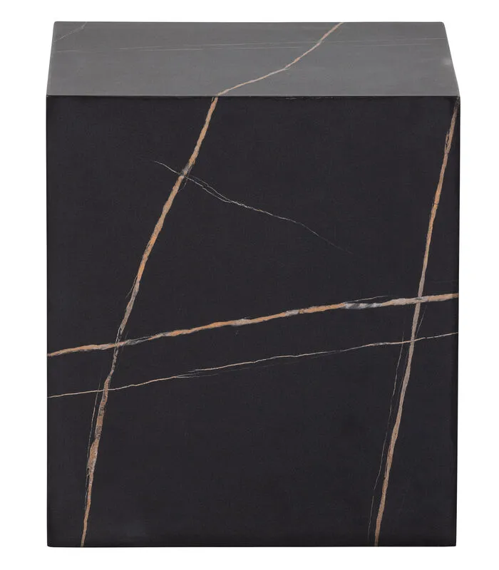 WOOOD Exclusive Exclusive Benji Bijzettafel - Marmerlook - Zwart - 45x40x40 3 WOOOD Exclusive Exclusive Benji Bijzettafel - Marmerlook - Zwart - 45x40x40