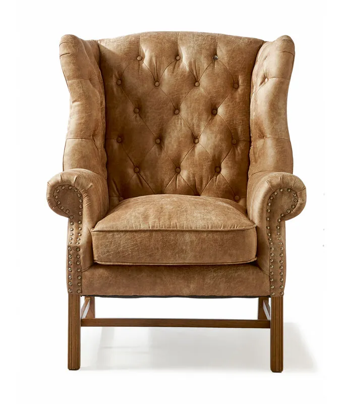 Rivièra Maison Franklin Park Wing Chair Pell Camel 3 Rivièra Maison Franklin Park Wing Chair Pell Camel